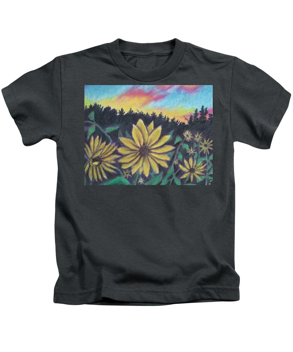 Sunflower Sunset - Kids T-Shirt