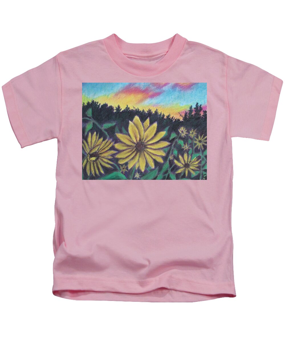 Sunflower Sunset - Kids T-Shirt