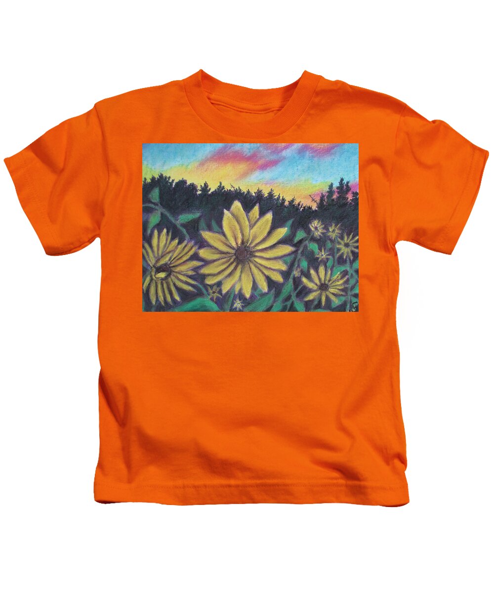 Sunflower Sunset - Kids T-Shirt