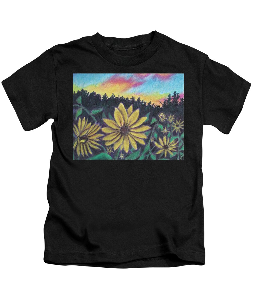 Sunflower Sunset - Kids T-Shirt