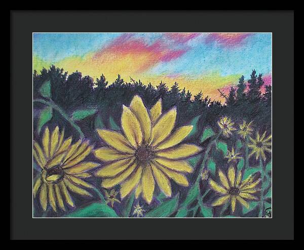 Sunflower Sunset - Framed Print