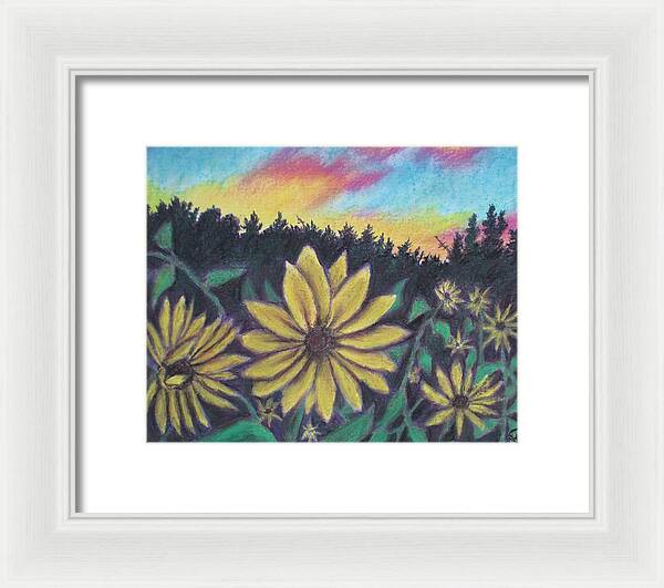 Sunflower Sunset - Framed Print