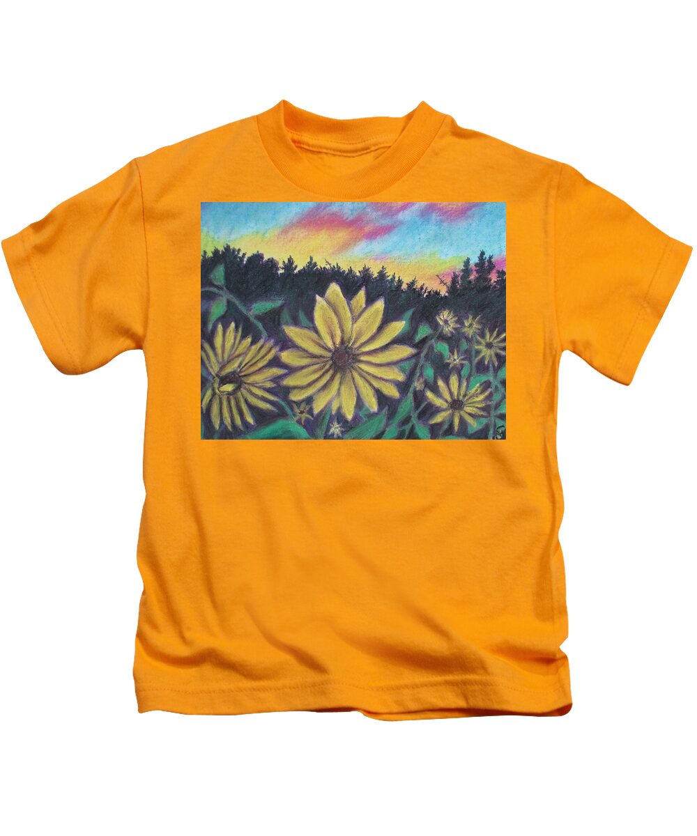 Sunflower Sunset - Kids T-Shirt