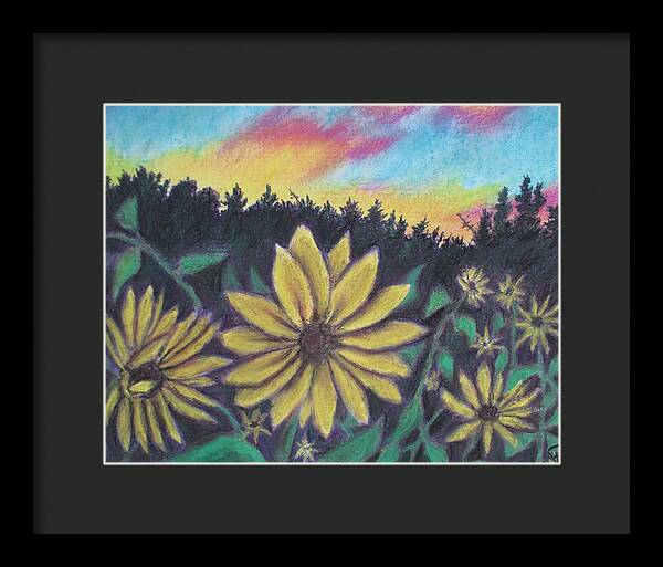 Sunflower Sunset - Framed Print