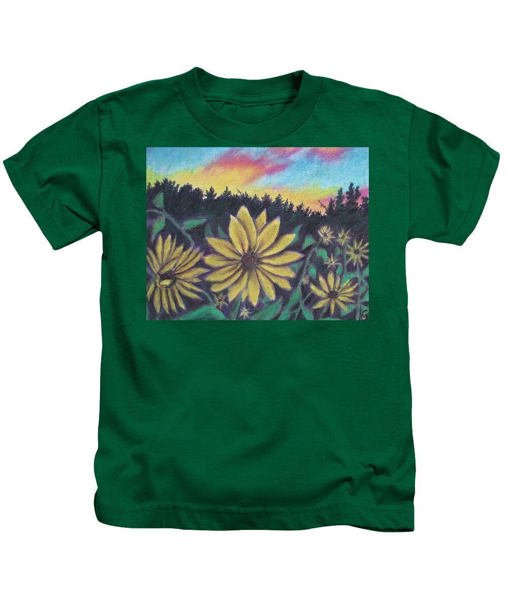 Sunflower Sunset - Kids T-Shirt