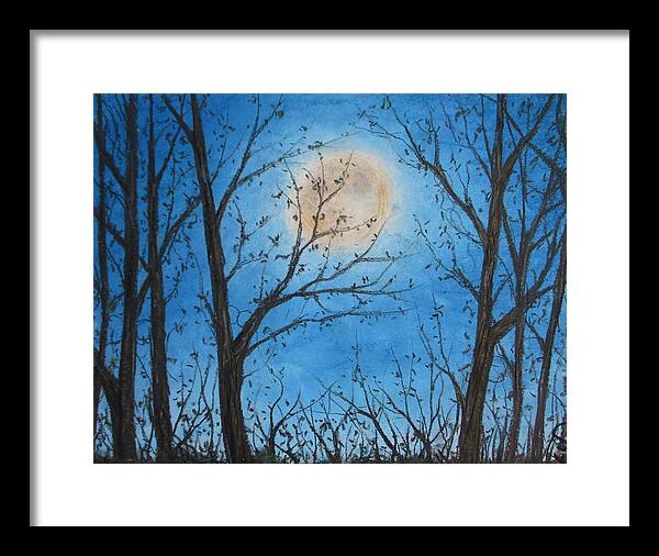 Wood Night Light ~ Framed Print