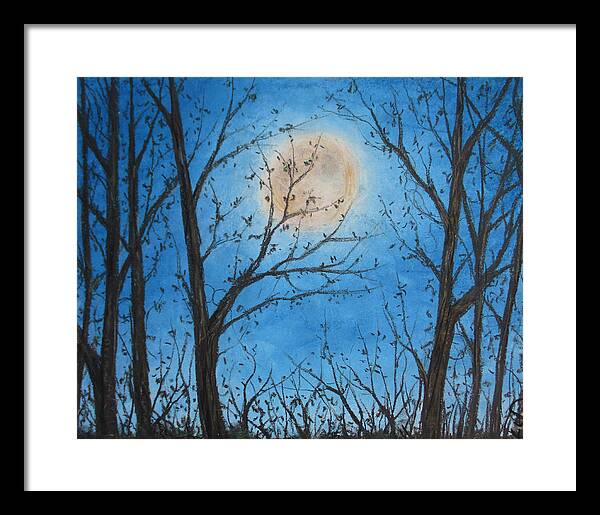 Wood Night Light ~ Framed Print