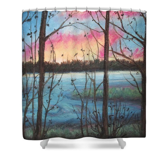 Midnight Celeste - Shower Curtain