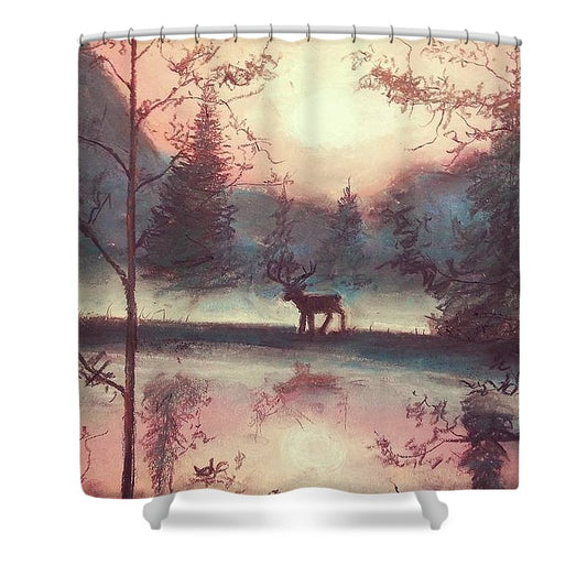 Deer Woodlet - Shower Curtain