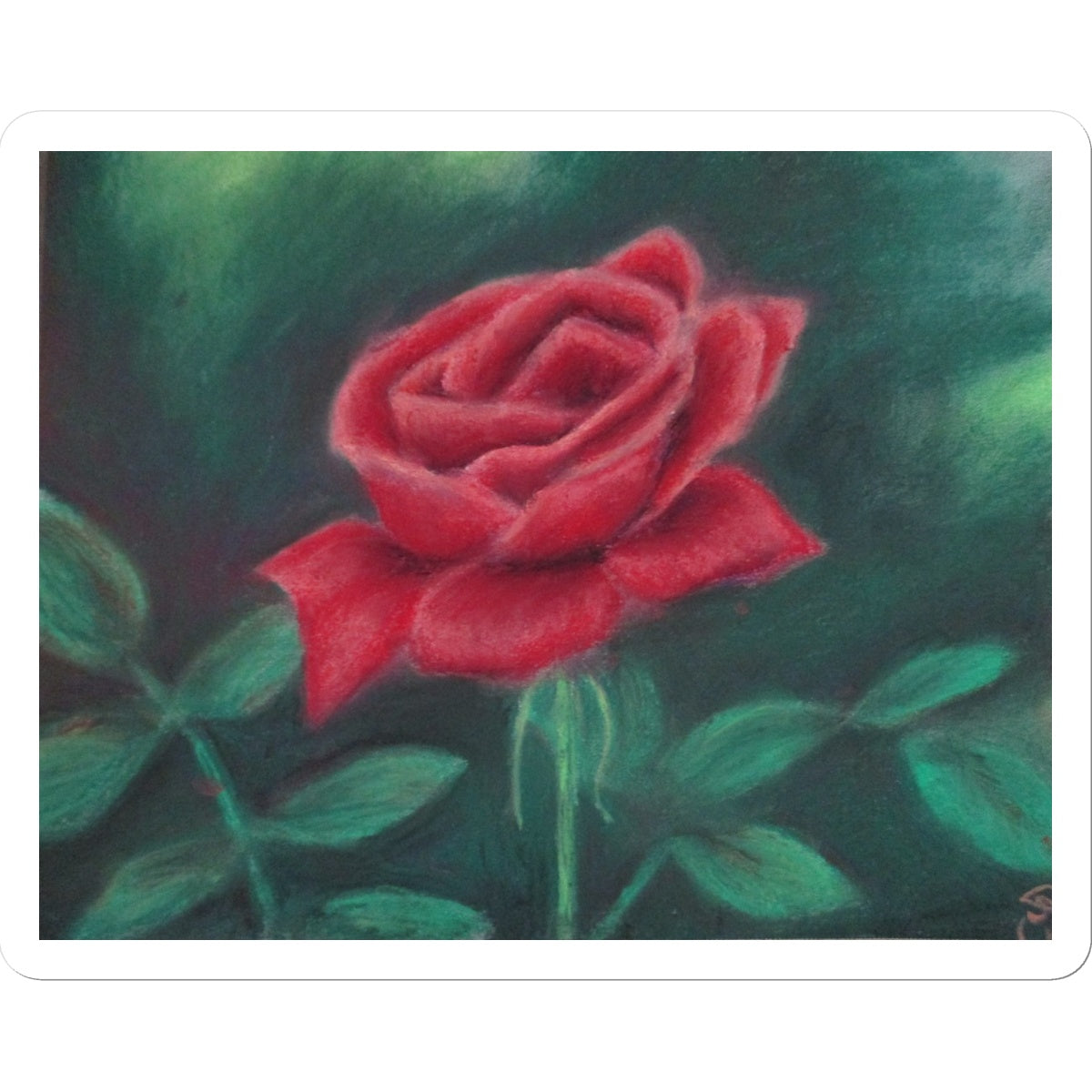 Poet and her Soul Speaking Paintings ~ prints, originals and more  Petals of rose Time on froze Each petal in a place Folding bending with grace  Original Artwork and Poetry of Artist Jen Shearer   This is a original painting printed on product.