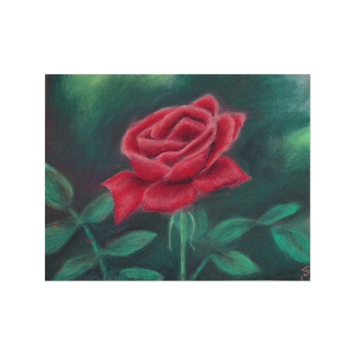 Poet and her Soul Speaking Paintings ~ prints, originals and more  Petals of rose Time on froze Each petal in a place Folding bending with grace  Original Artwork and Poetry of Artist Jen Shearer   This is a original painting printed on product.