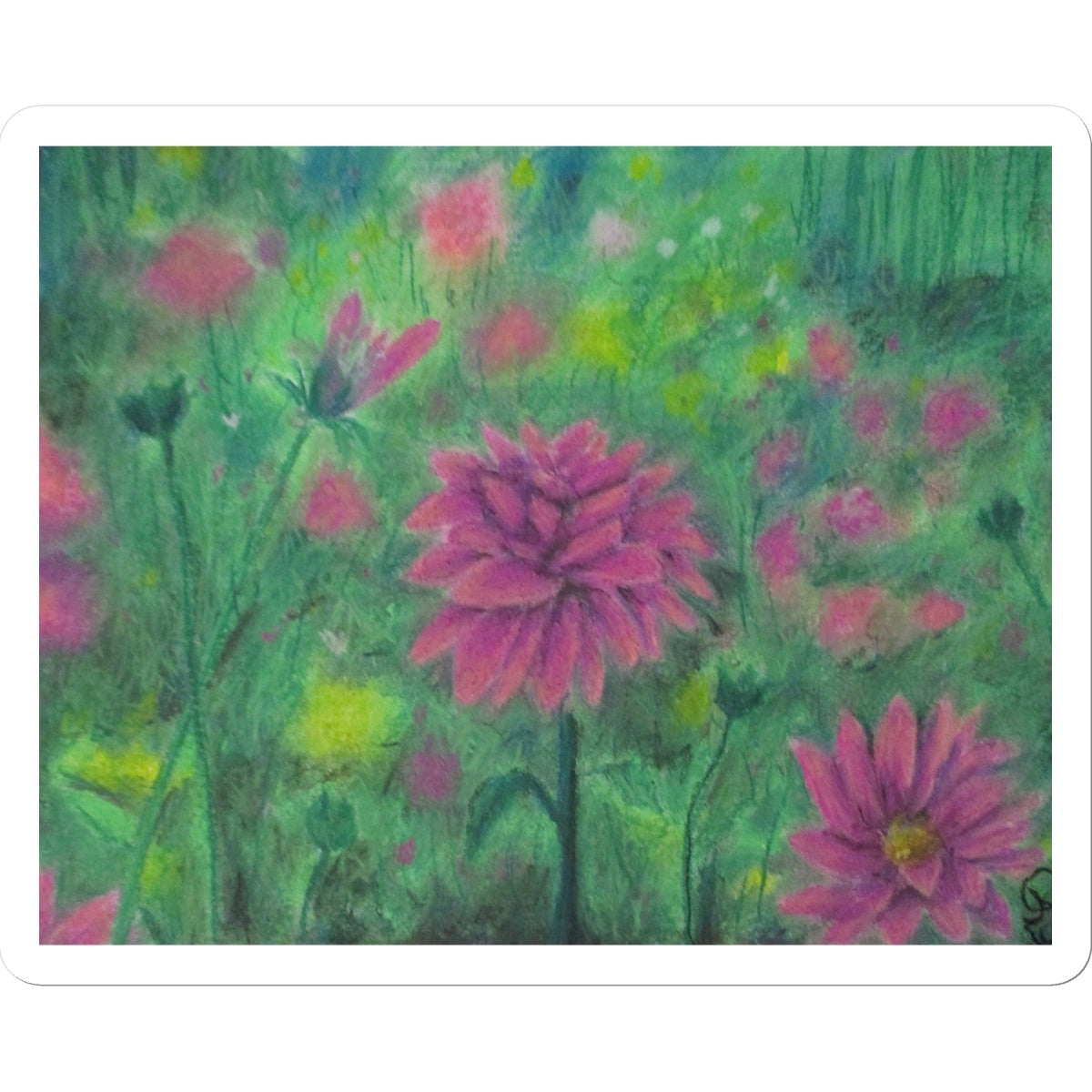 Poet and her Soul Speaking Paintings ~ prints, originals and more  In the fields wild flowers grow A playful colour flow Hiding peeking spreading light Across the lands and out of sight  Original Artwork and Poetry of Artist Jen Shearer  This is a original painting printed on product