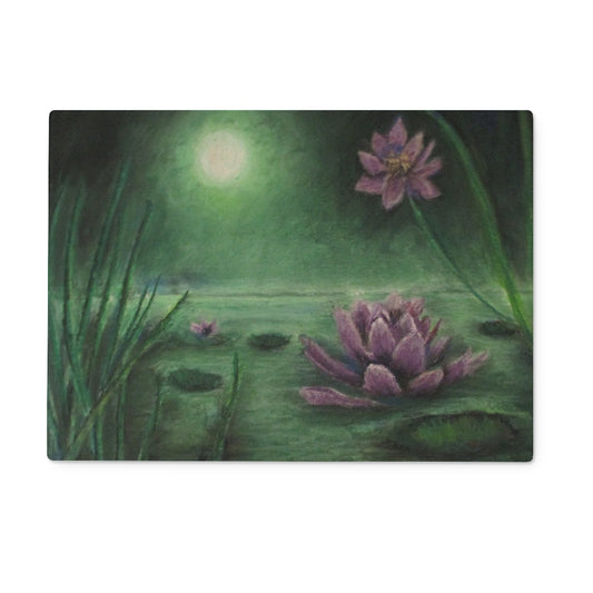 Lily Pond ~ Glass Chopping Board