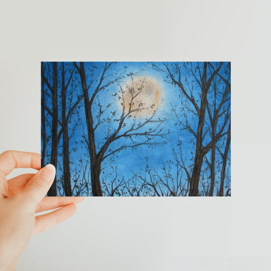Wood Night Light ~  Postcard