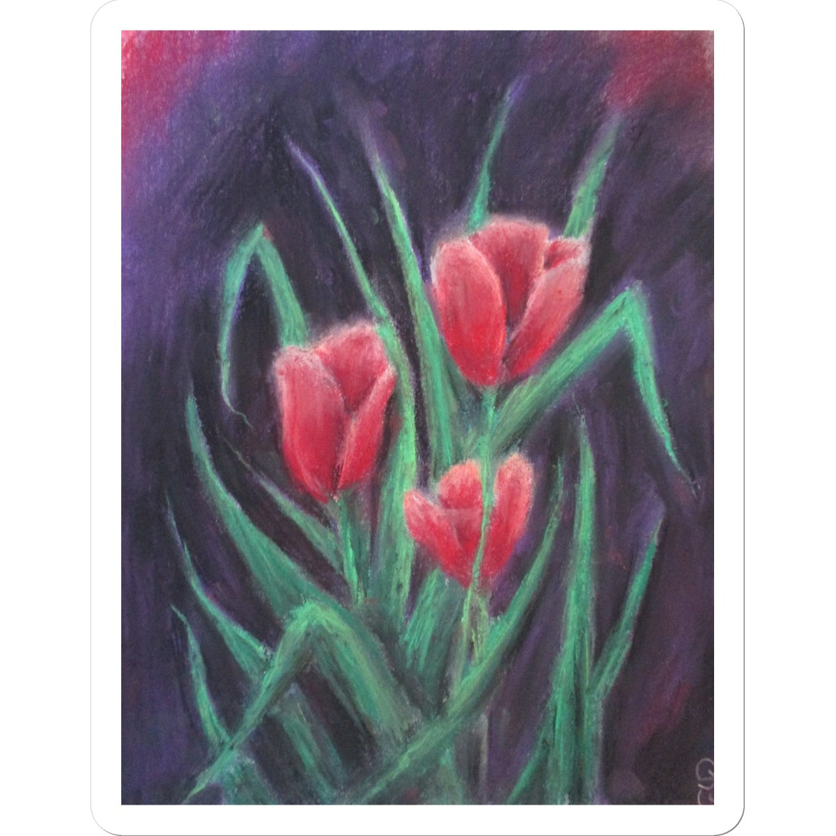 Poet and her Soul Speaking Paintings ~ prints, originals and more  Colours of pink and red Loves true wed Peeking out and hiding The colour red confiding   Original Artwork and Poetry of Artist Jen Shearer  This is a original painting printed on product.