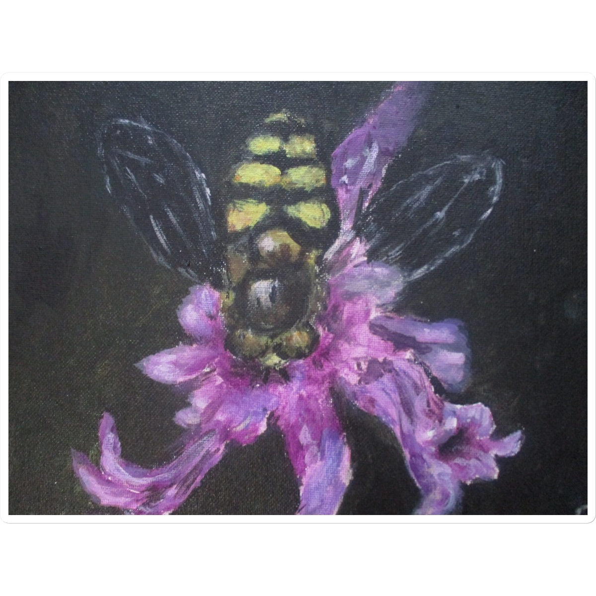 Poet and her Soul Speaking Paintings ~ prints, originals and more  Little bee Will you see Little worker bee  Original Artwork and Poetry of Artist Jen Shearer  This is a original painting printed on product.