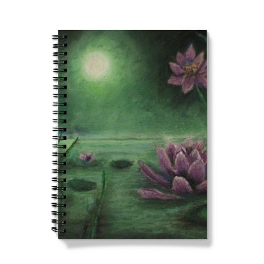 Poet and her Soul Speaking Paintings ~ prints, originals and more  The night is glowing A luminescence flowing Where flowers are growing Dancing in the pond It is a nightly showing  Original Artwork and Poetry of Artist Jen Shearer   This is a original painting printed on merchandise.