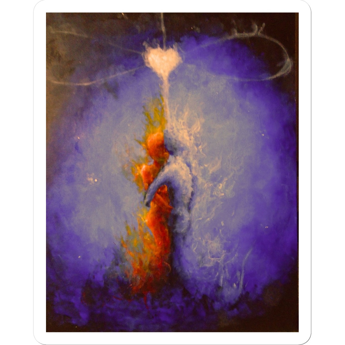 Poet and her Soul Speaking Paintings ~ prints, originals and more  Always remember the chemistry comes to those who only connect. Feelings are more powerful than attraction.   Original Artwork and Poetry of Artist Jen Shearer  This is a original painting printed on product.