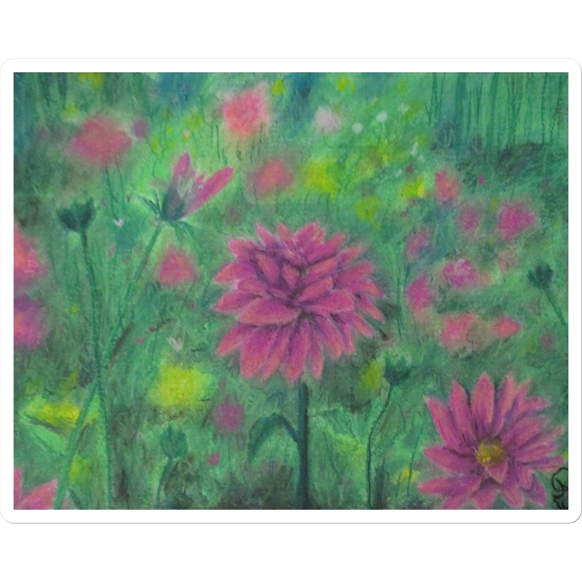 Poet and her Soul Speaking Paintings ~ prints, originals and more  In the fields wild flowers grow A playful colour flow Hiding peeking spreading light Across the lands and out of sight  Original Artwork and Poetry of Artist Jen Shearer  This is a original painting printed on product