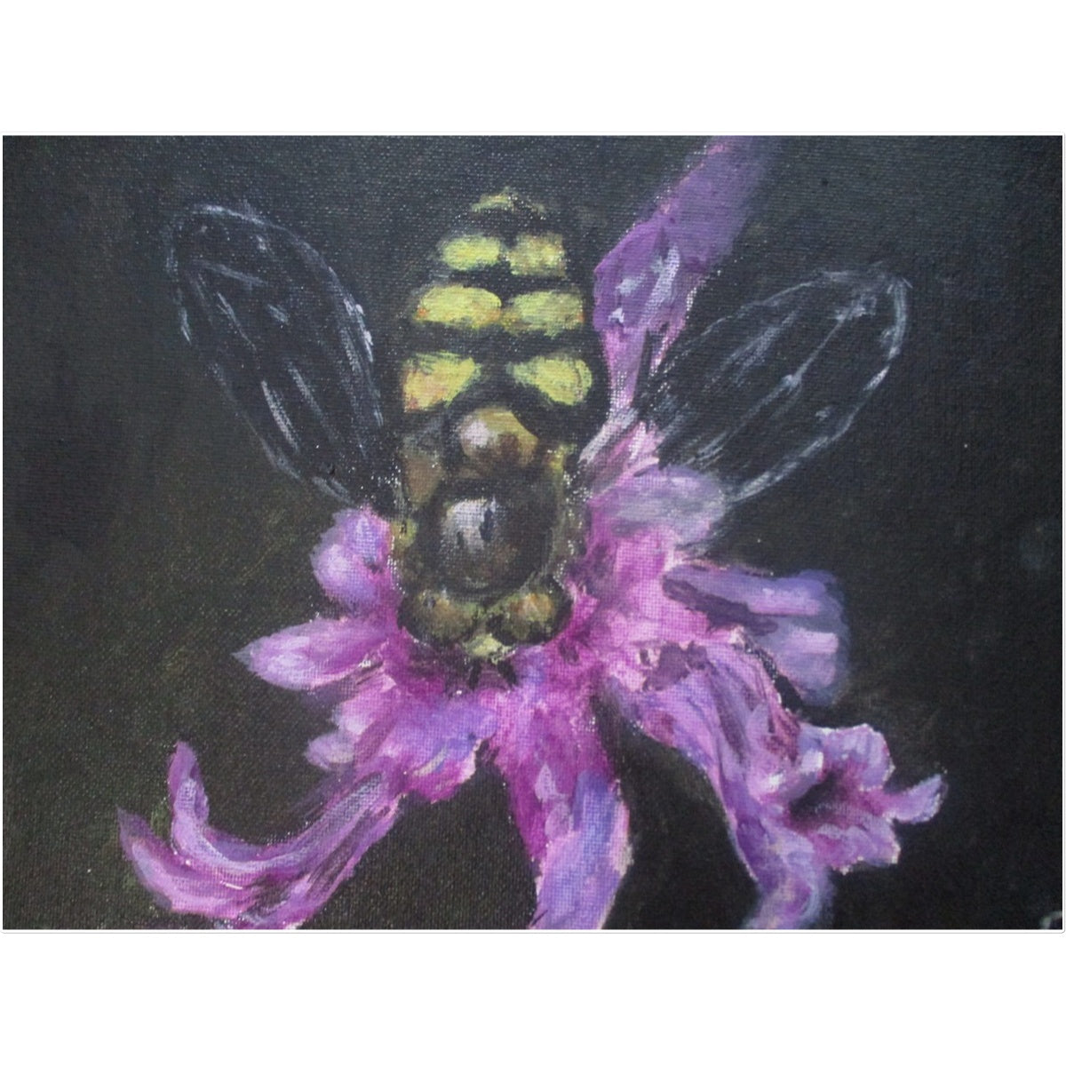 Poet and her Soul Speaking Paintings ~ prints, originals and more  Little bee Will you see Little worker bee  Original Artwork and Poetry of Artist Jen Shearer  This is a original painting printed on product.