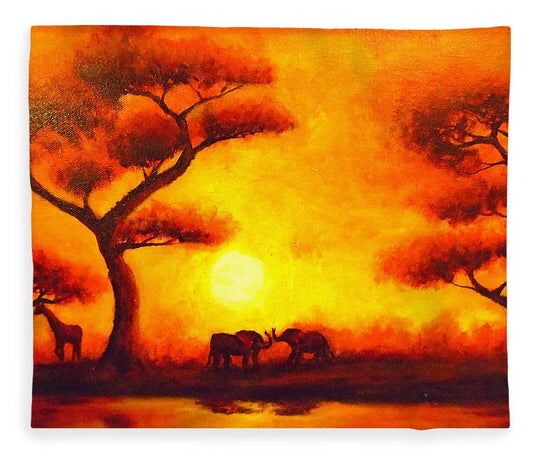 African Sunset  - Blanket