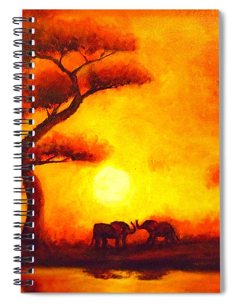 African Sunset  - Spiral Notebook