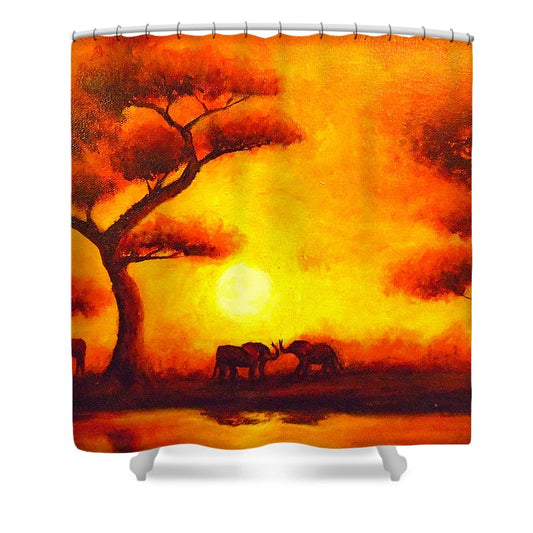 African Sunset  - Shower Curtain