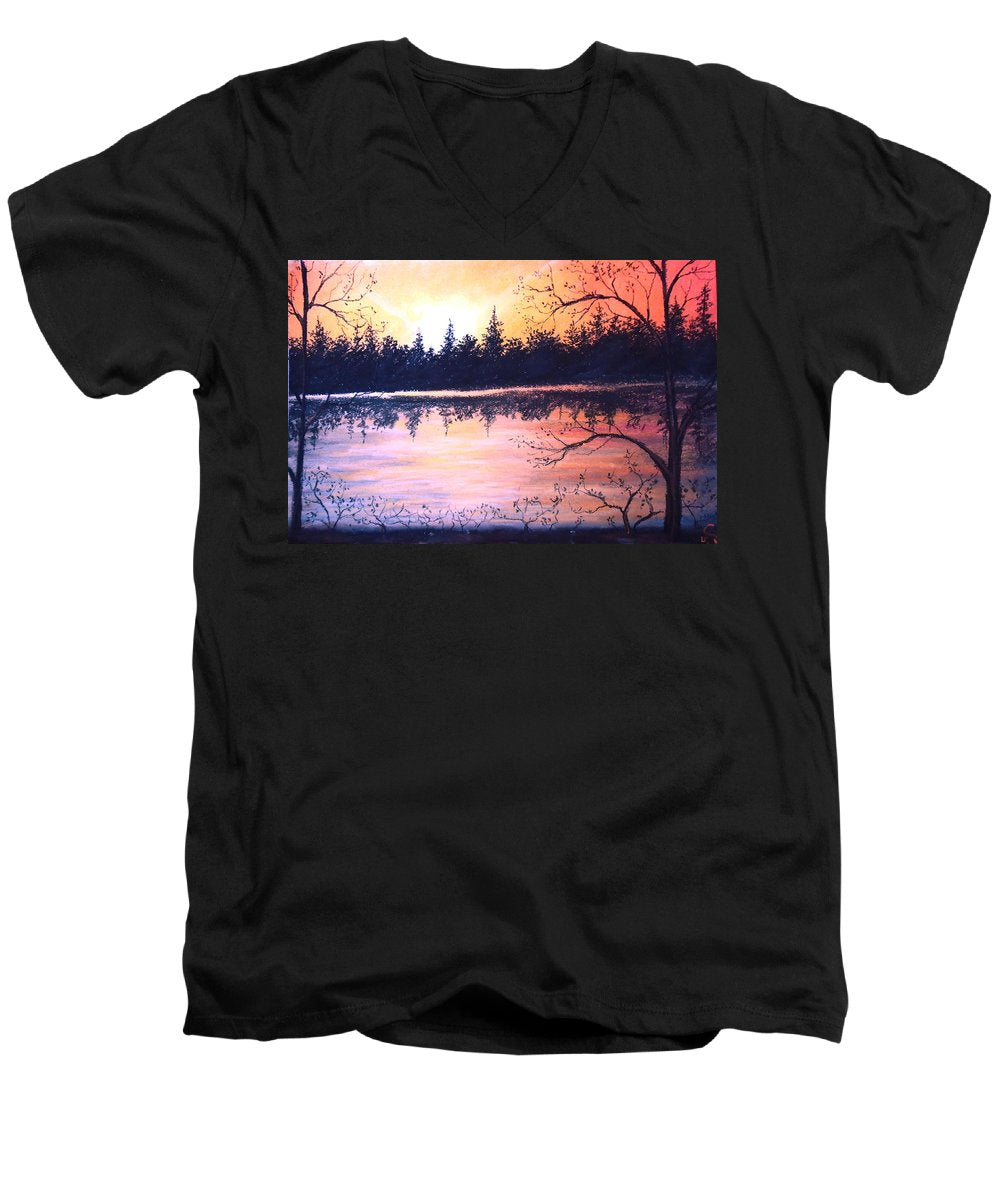 Autumn Nights - Men's V-Neck T-Shirt