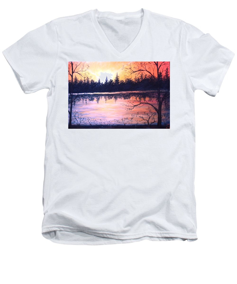 Autumn Nights - Men's V-Neck T-Shirt