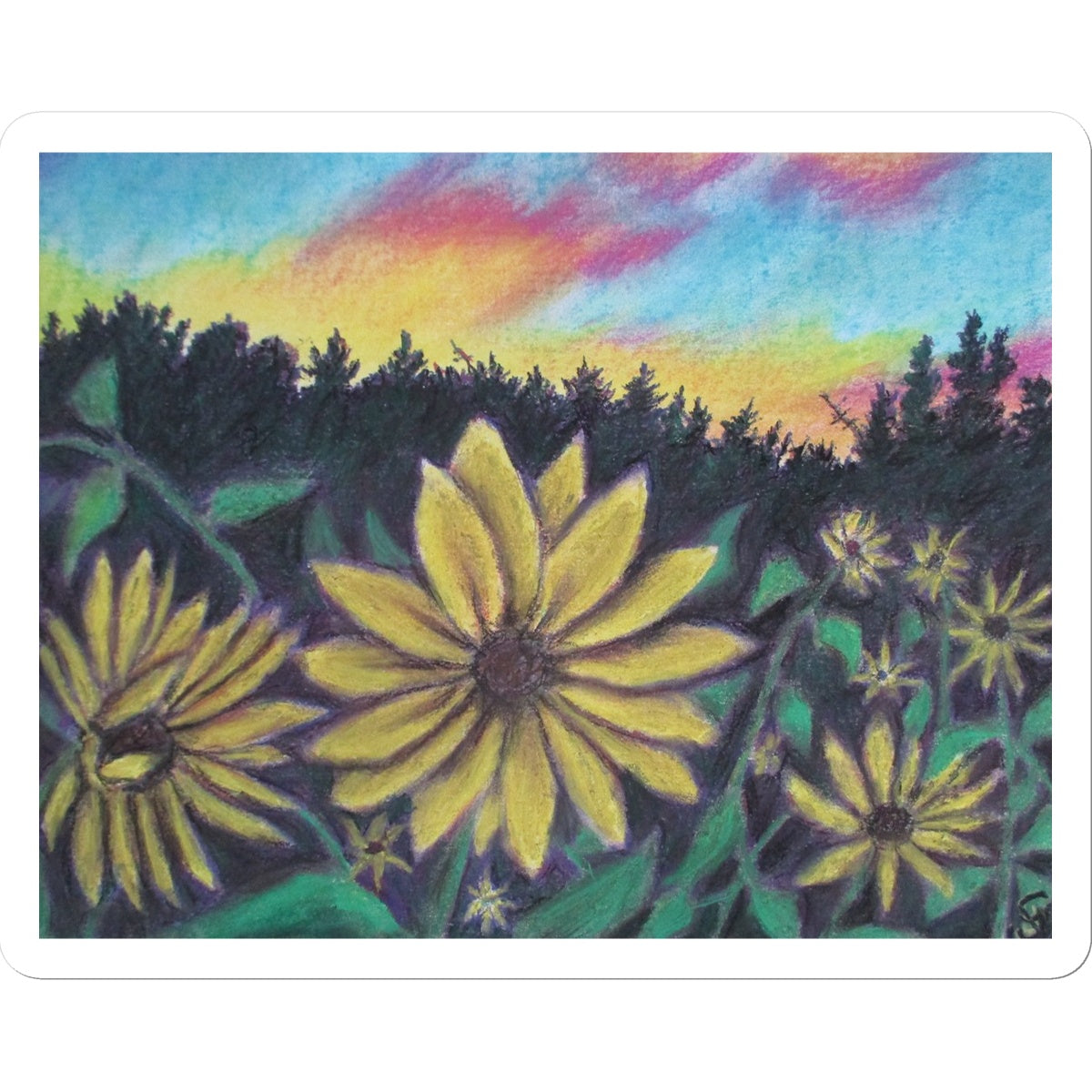 Sunflower Sunset ~ Sticker