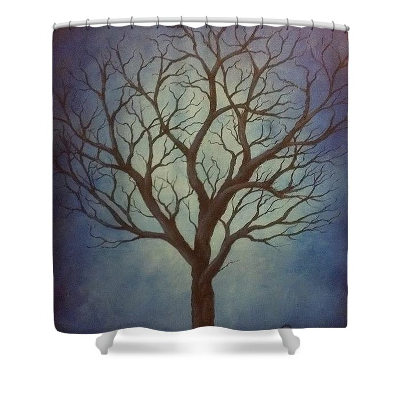 Blue Tree Me - Shower Curtain