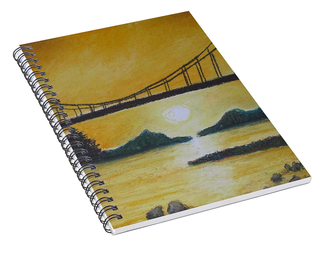 Bridge of Yellow - Spiral Notebook