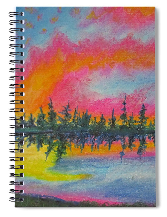 Candycane Sunset - Spiral Notebook
