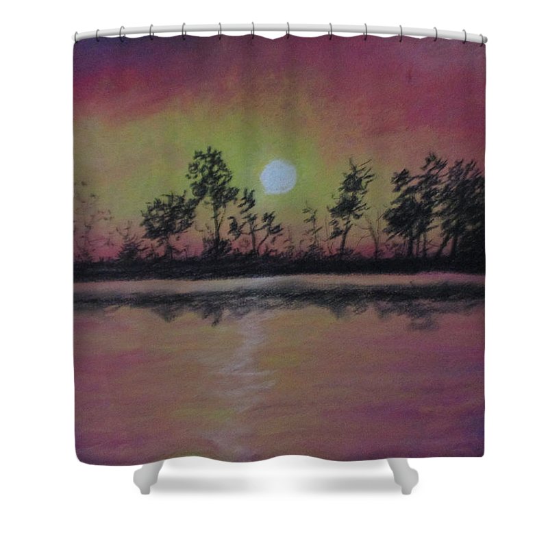 Cherry Pitted Sky - Shower Curtain