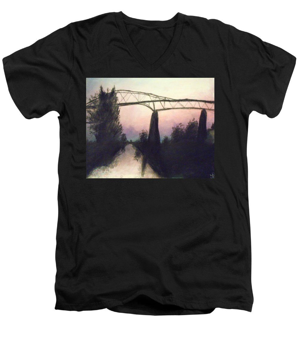 Cornwall's Bridge - Men's V-Neck T-Shirt - Twinktrin