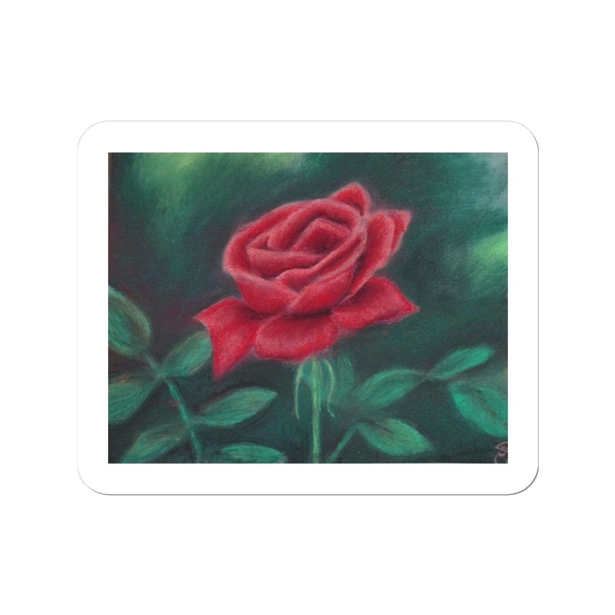 Poet and her Soul Speaking Paintings ~ prints, originals and more  Petals of rose Time on froze Each petal in a place Folding bending with grace  Original Artwork and Poetry of Artist Jen Shearer   This is a original painting printed on product.