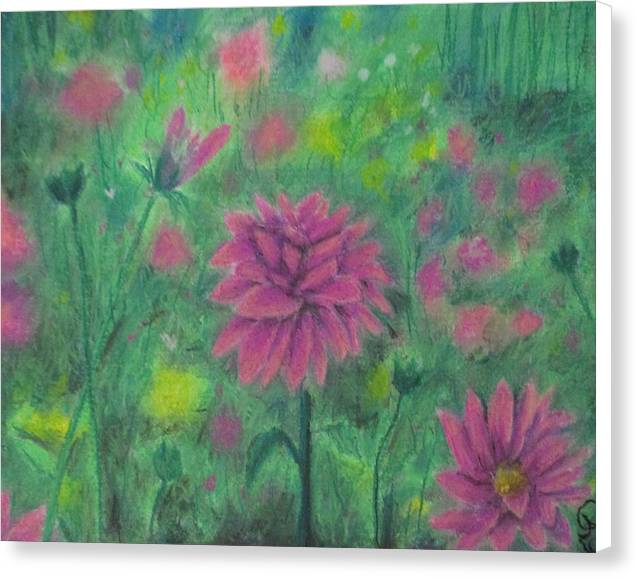 Poet and her Soul Speaking Paintings ~ prints, originals and more  In the fields wild flowers grow A playful colour flow Hiding peeking spreading light Across the lands and out of sight  Original Artwork and Poetry of Artist Jen Shearer  This is a original painting printed on product.