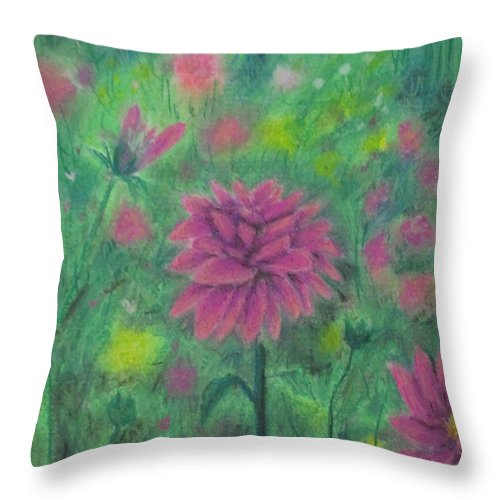 Dreaming of Dahlias ~ Throw Pillow