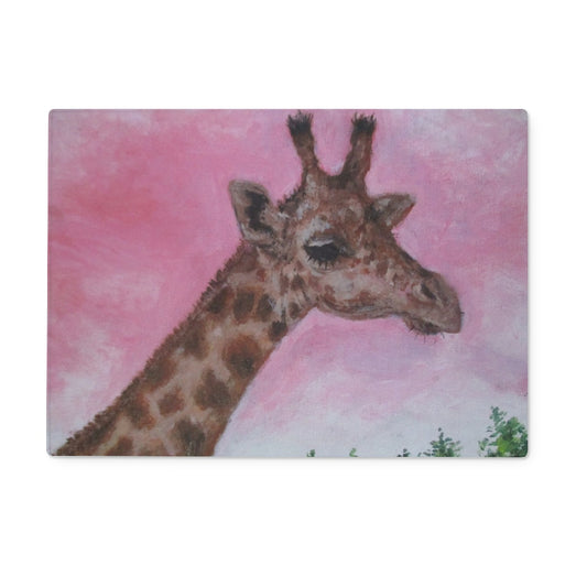 Mr. Giraffe ~ Glass Chopping Board