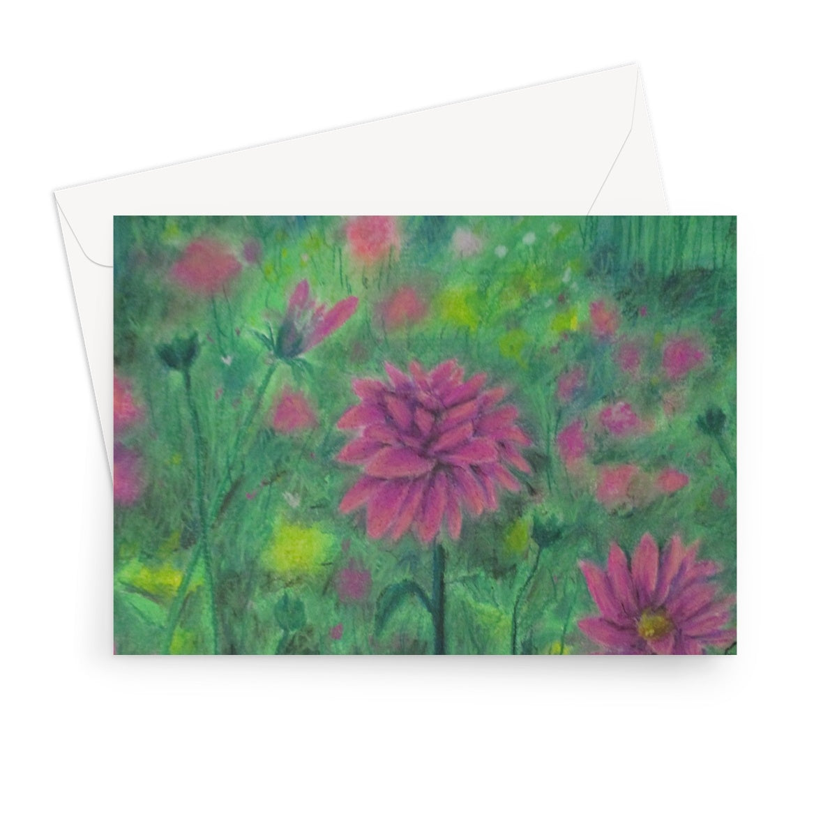 Dreaming of Dahlias ~High Quality Greeting Card