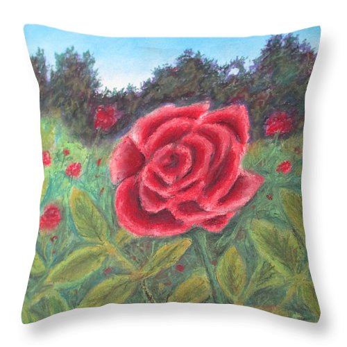 Field of Roses - Throw Pillow