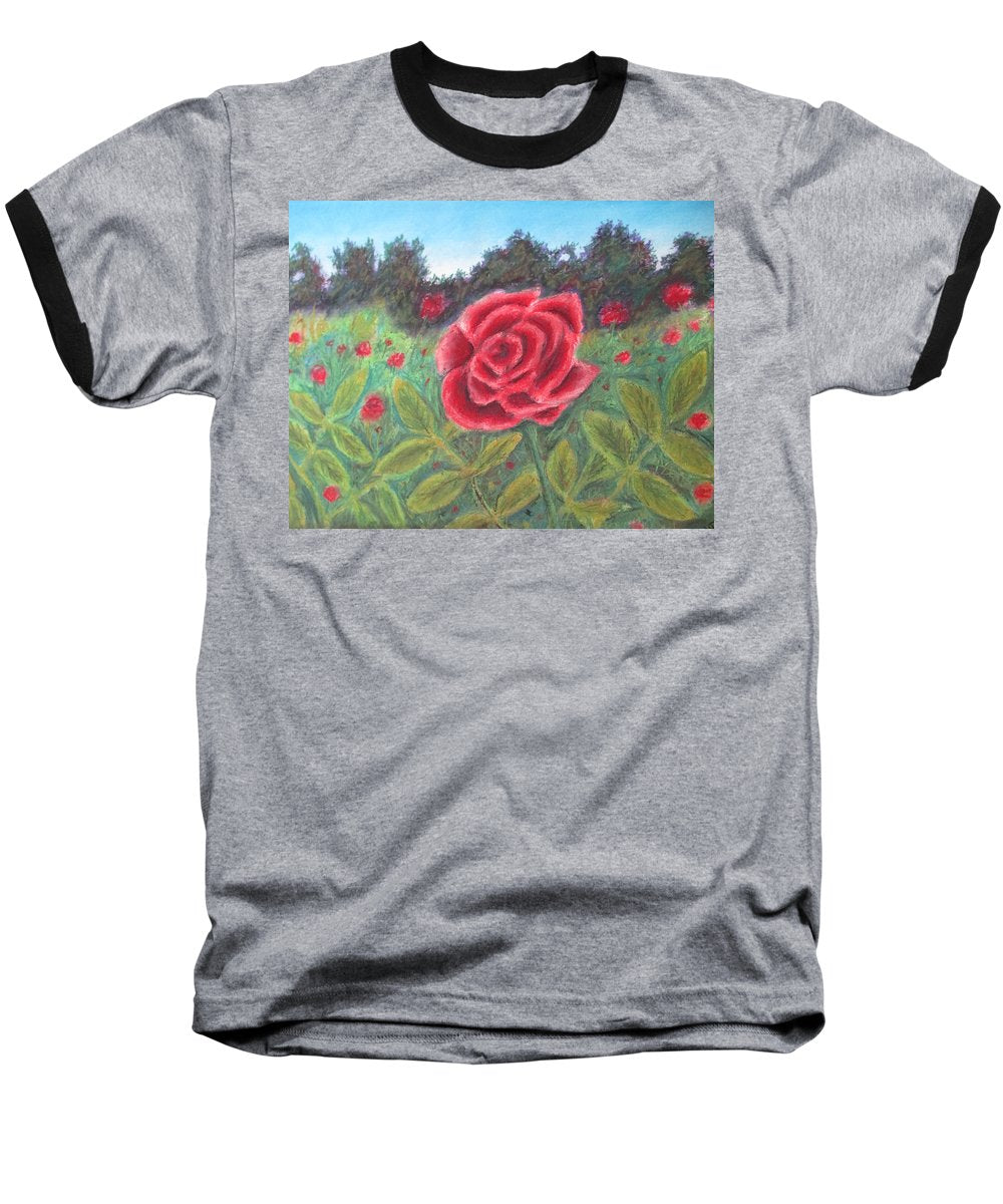 Field of Roses - Baseball T-Shirt