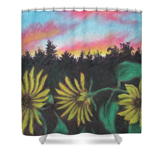 Flower Color Hour - Shower Curtain