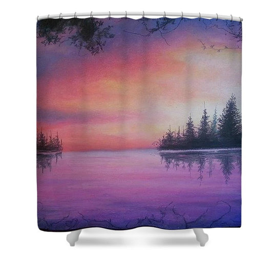 Flushed Night - Shower Curtain