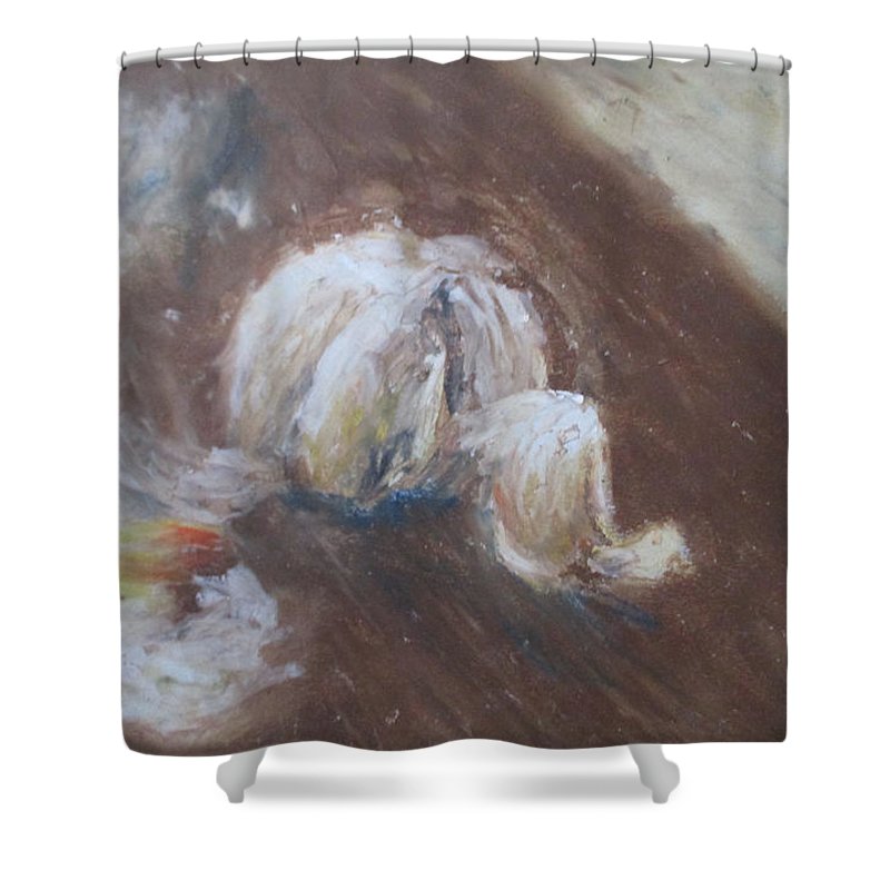 Garlic A - Shower Curtain