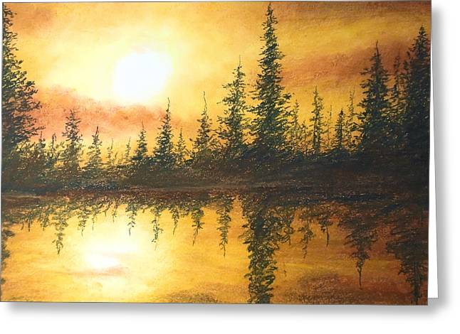 Golden Mist - Greeting Card