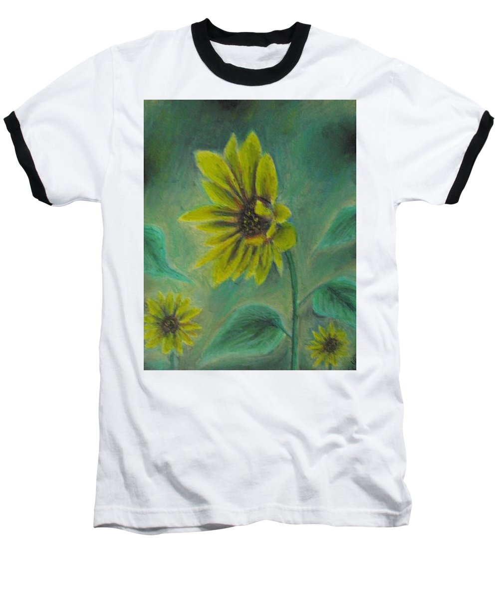 Hazing Sunflowers - Baseball T-Shirt