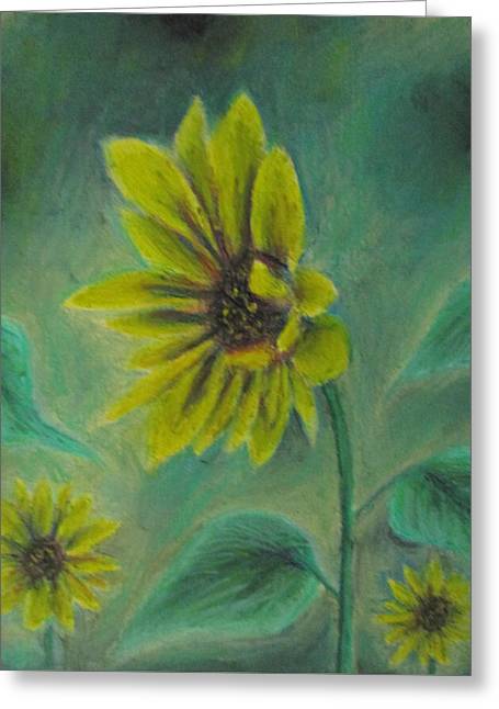 Hazing Sunflowers - Greeting Card