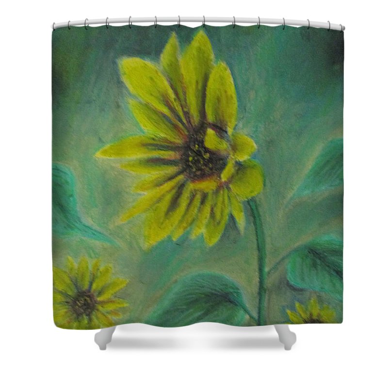 Hazing Sunflowers - Shower Curtain