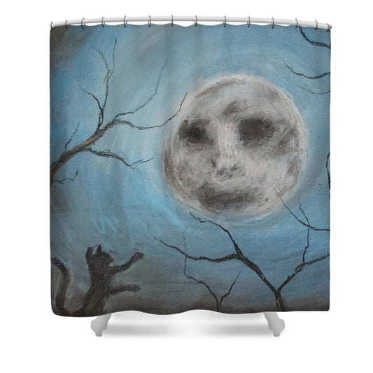 Lunar Meow Meow - Shower Curtain